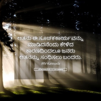 Picture 05 - ಯೋಹಾನನು 12:18 KANIRV - ಆತನು ಈ - Bible Verse Picture