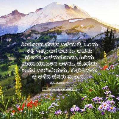 Picture 05 - ಯೋಹಾನನು 18:10 KANIRV - ಸೀಮೋನ್ ಪೇತ್ರನ - Bible Verse Picture
