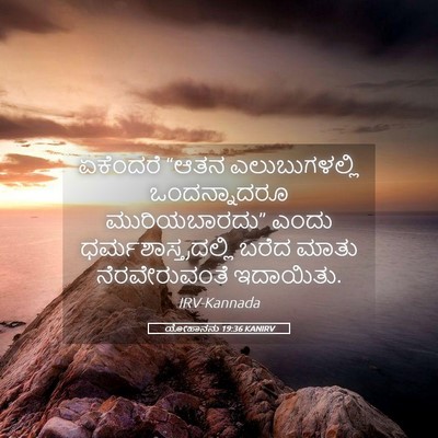 Picture 05 - ಯೋಹಾನನು 19:36 KANIRV - ಏಕೆಂದರೆ “ಆತನ - Bible Verse Picture