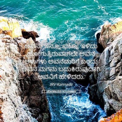 Picture 05 - ಯೋಹಾನನು 4:51 KANIRV - ಅವನು ಇನ್ನೂ ಘಟ್ಟಾ - Bible Verse Picture