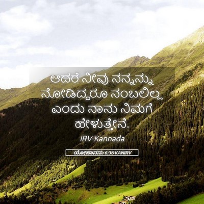 Picture 05 - ಯೋಹಾನನು 6:36 KANIRV - ಆದರೆ ನೀವು - Bible Verse Picture