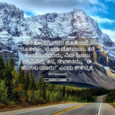 Picture 05 - ರೂತಳು 2:5 KANIRV - ತೆನೆ ಕೊಯ್ಯುವವರ - Bible Verse Picture