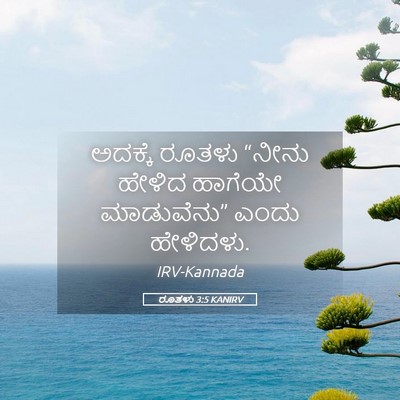 Picture 05 - ರೂತಳು 3:5 KANIRV - ಅದಕ್ಕೆ ರೂತಳು - Bible Verse Picture