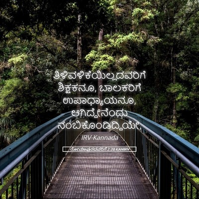 Picture 05 - ರೋಮಾಪುರದವರಿಗೆ 2:20 KANIRV -  - Bible Verse Picture