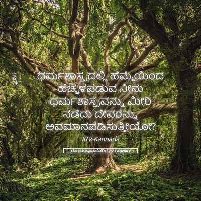 Picture 05 - ರೋಮಾಪುರದವರಿಗೆ 2:23 KANIRV - ಧರ್ಮಶಾಸ್ತ್ರದಲ್ಲಿ - Bible Verse Picture