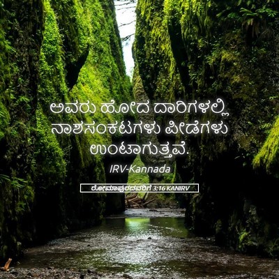 Picture 05 - ರೋಮಾಪುರದವರಿಗೆ 3:16 KANIRV - ಅವರು ಹೋದ - Bible Verse Picture