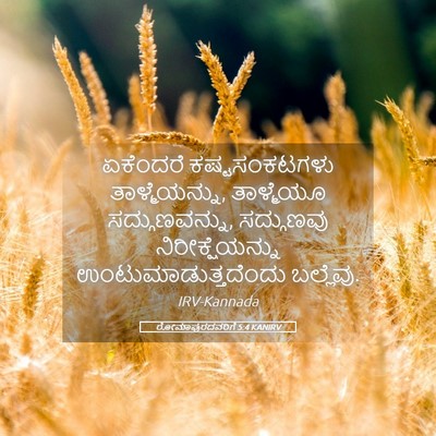 Picture 05 - ರೋಮಾಪುರದವರಿಗೆ 5:4 KANIRV - ಏಕೆಂದರೆ - Bible Verse Picture