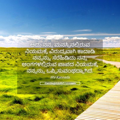 Picture 05 - ರೋಮಾಪುರದವರಿಗೆ 7:23 KANIRV - ಅದು ನನ್ನ - Bible Verse Picture