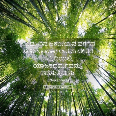 Picture 05 - ಲೂಕನು 1:8 KANIRV - ಒಂದು ದಿನ ಜಕರೀಯನ - Bible Verse Picture