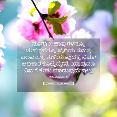 Picture 05 - ಲೂಕನು 10:19 KANIRV - ನೋಡಿರಿ, - Bible Verse Picture