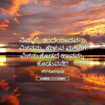 Picture 05 - ಲೂಕನು 11:11 KANIRV - ನಿಮ್ಮಲ್ಲಿ - Bible Verse Picture