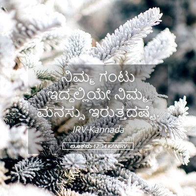 Picture 05 - ಲೂಕನು 12:34 KANIRV - ನಿಮ್ಮ ಗಂಟು - Bible Verse Picture