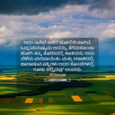 Picture 05 - ಲೂಕನು 13:19 KANIRV - ಅದು ಸಾಸಿವೆ ಕಾಳಿಗೆ - Bible Verse Picture
