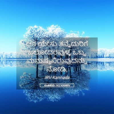 Picture 05 - ಲೂಕನು 14:2 KANIRV - ಆಗ ಯೇಸು - Bible Verse Picture