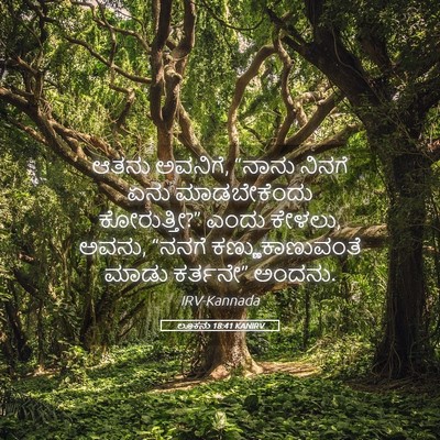 Picture 05 - ಲೂಕನು 18:41 KANIRV - ಆತನು ಅವನಿಗೆ, “ನಾನು - Bible Verse Picture