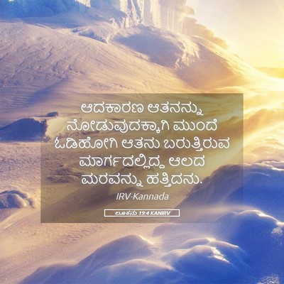Picture 05 - ಲೂಕನು 19:4 KANIRV - ಆದಕಾರಣ ಆತನನ್ನು - Bible Verse Picture