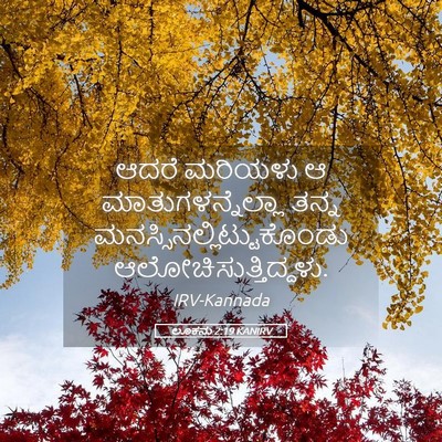 Picture 05 - ಲೂಕನು 2:19 KANIRV - ಆದರೆ ಮರಿಯಳು ಆ - Bible Verse Picture