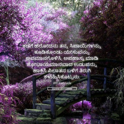 Picture 05 - ಲೂಕನು 23:11 KANIRV - ಕಡೆಗೆ ಹೆರೋದನು - Bible Verse Picture