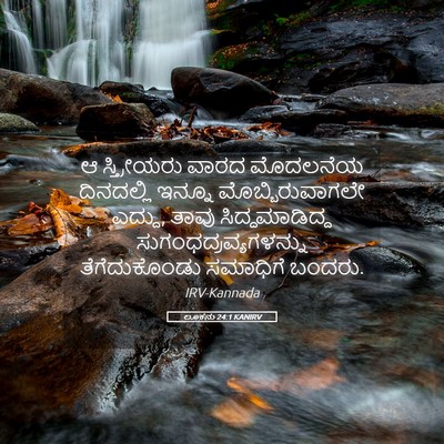 Picture 05 - ಲೂಕನು 24:1 KANIRV - ಆ ಸ್ತ್ರೀಯರು ವಾರದ - Bible Verse Picture