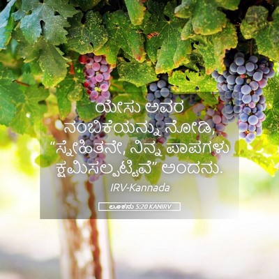 Picture 05 - ಲೂಕನು 5:20 KANIRV - ಯೇಸು ಅವರ - Bible Verse Picture