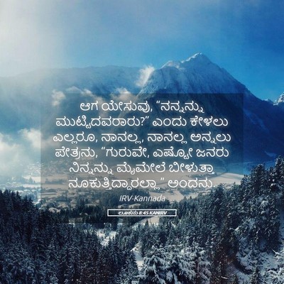 Picture 05 - ಲೂಕನು 8:45 KANIRV - ಆಗ ಯೇಸುವು, - Bible Verse Picture