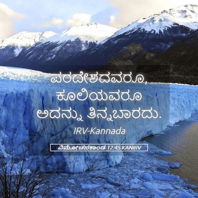 Picture 05 - ವಿಮೋಚನಕಾಂಡ 12:45 KANIRV - ಪರದೇಶದವರೂ, - Bible Verse Picture