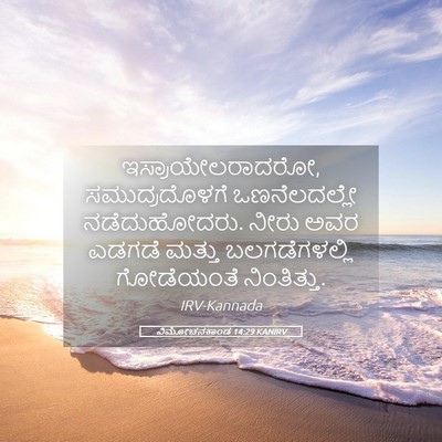 Picture 05 - ವಿಮೋಚನಕಾಂಡ 14:29 KANIRV - ಇಸ್ರಾಯೇಲರಾದರೋ, - Bible Verse Picture