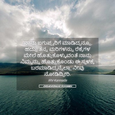 Picture 05 - ವಿಮೋಚನಕಾಂಡ 19:4 KANIRV - ‘ನಾನು - Bible Verse Picture