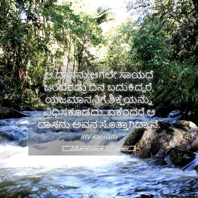 Picture 05 - ವಿಮೋಚನಕಾಂಡ 21:21 KANIRV - ಆ ದಾಸನು ಆಗಲೇ ಸಾಯದೆ - Bible Verse Picture