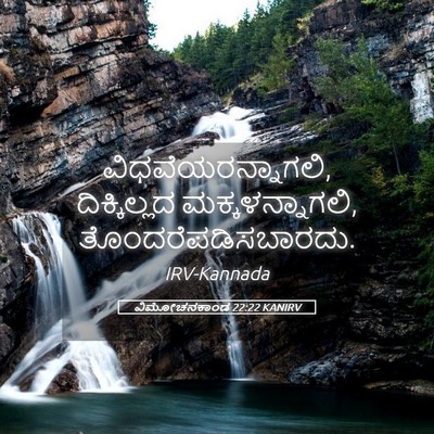 Picture 05 - ವಿಮೋಚನಕಾಂಡ 22:22 KANIRV - ವಿಧವೆಯರನ್ನಾಗಲಿ, - Bible Verse Picture