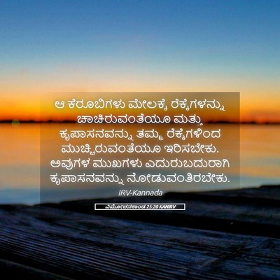 Picture 05 - ವಿಮೋಚನಕಾಂಡ 25:20 KANIRV - ಆ ಕೆರೂಬಿಗಳು - Bible Verse Picture