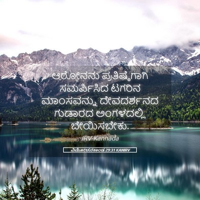 Picture 05 - ವಿಮೋಚನಕಾಂಡ 29:31 KANIRV - ಆರೋನನು - Bible Verse Picture