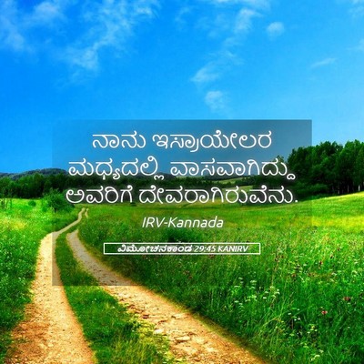 Picture 05 - ವಿಮೋಚನಕಾಂಡ 29:45 KANIRV - ನಾನು ಇಸ್ರಾಯೇಲರ - Bible Verse Picture