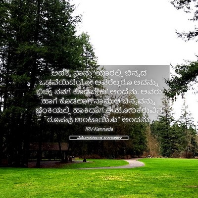 Picture 05 - ವಿಮೋಚನಕಾಂಡ 32:24 KANIRV - ಅದಕ್ಕೆ ನಾನು - Bible Verse Picture