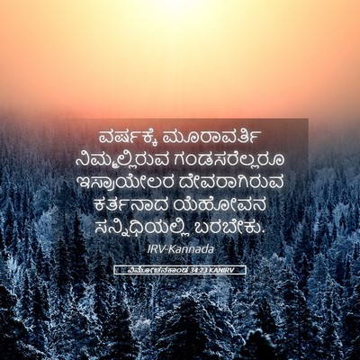 Picture 05 - ವಿಮೋಚನಕಾಂಡ 34:23 KANIRV - ವರ್ಷಕ್ಕೆ - Bible Verse Picture