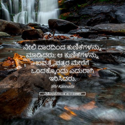 Picture 05 - ವಿಮೋಚನಕಾಂಡ 36:12 KANIRV - ನೀಲಿ ದಾರದಿಂದ - Bible Verse Picture