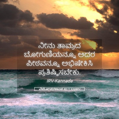 Picture 05 - ವಿಮೋಚನಕಾಂಡ 40:11 KANIRV - ನೀನು ತಾಮ್ರದ - Bible Verse Picture