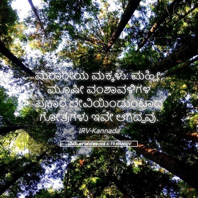 Picture 05 - ವಿಮೋಚನಕಾಂಡ 6:19 KANIRV - ಮೆರಾರೀಯ ಮಕ್ಕಳು: - Bible Verse Picture