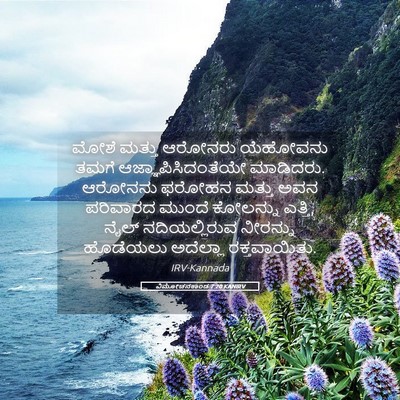 Picture 05 - ವಿಮೋಚನಕಾಂಡ 7:20 KANIRV - ಮೋಶೆ ಮತ್ತು ಆರೋನರು - Bible Verse Picture