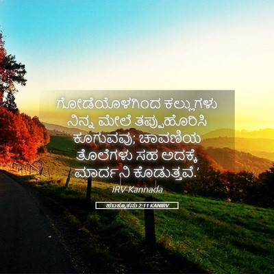 Picture 05 - ಹಬಕ್ಕೂಕನು 2:11 KANIRV - ಗೋಡೆಯೊಳಗಿಂದ - Bible Verse Picture