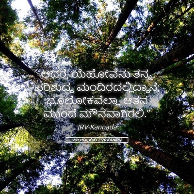 Picture 05 - ಹಬಕ್ಕೂಕನು 2:20 KANIRV - ಆದರೆ, ಯೆಹೋವನು ತನ್ನ - Bible Verse Picture