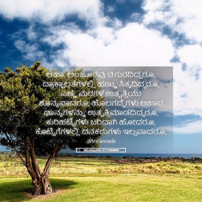 Picture 05 - ಹಬಕ್ಕೂಕನು 3:17 KANIRV - ಆಹಾ, ಅಂಜೂರವು - Bible Verse Picture