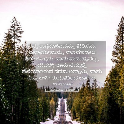 Picture 05 - ಹೋಶೇಯನು 11:9 KANIRV - ನನ್ನ ಉಗ್ರಕೋಪವನ್ನು - Bible Verse Picture