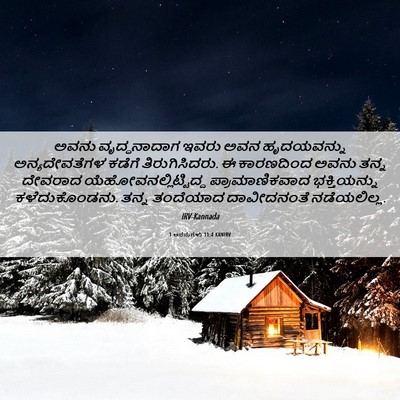 Picture 06 - 1 ಅರಸುಗಳು 11:4 KANIRV - ಅವನು ವೃದ್ಧನಾದಾಗ - Bible Verse Picture
