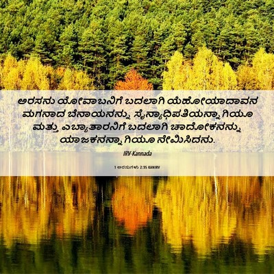Picture 06 - 1 ಅರಸುಗಳು 2:35 KANIRV - ಅರಸನು ಯೋವಾಬನಿಗೆ - Bible Verse Picture