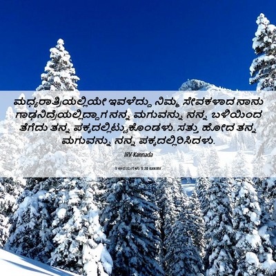 Picture 06 - 1 ಅರಸುಗಳು 3:20 KANIRV -  - Bible Verse Picture