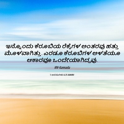 Picture 06 - 1 ಅರಸುಗಳು 6:25 KANIRV - ಇನ್ನೊಂದು ಕೆರೂಬಿಯ - Bible Verse Picture