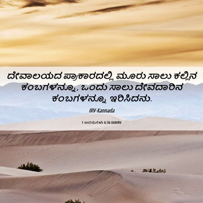 Picture 06 - 1 ಅರಸುಗಳು 6:36 KANIRV - ದೇವಾಲಯದ - Bible Verse Picture