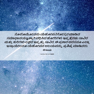 Picture 06 - 1 ಅರಸುಗಳು 8:63 KANIRV - ಸೊಲೊಮೋನನು - Bible Verse Picture