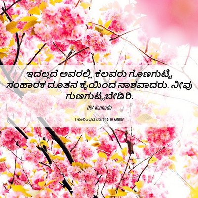 Picture 06 - 1 ಕೊರಿಂಥದವರಿಗೆ 10:10 KANIRV - ಇದಲ್ಲದೆ ಅವರಲ್ಲಿ - Bible Verse Picture